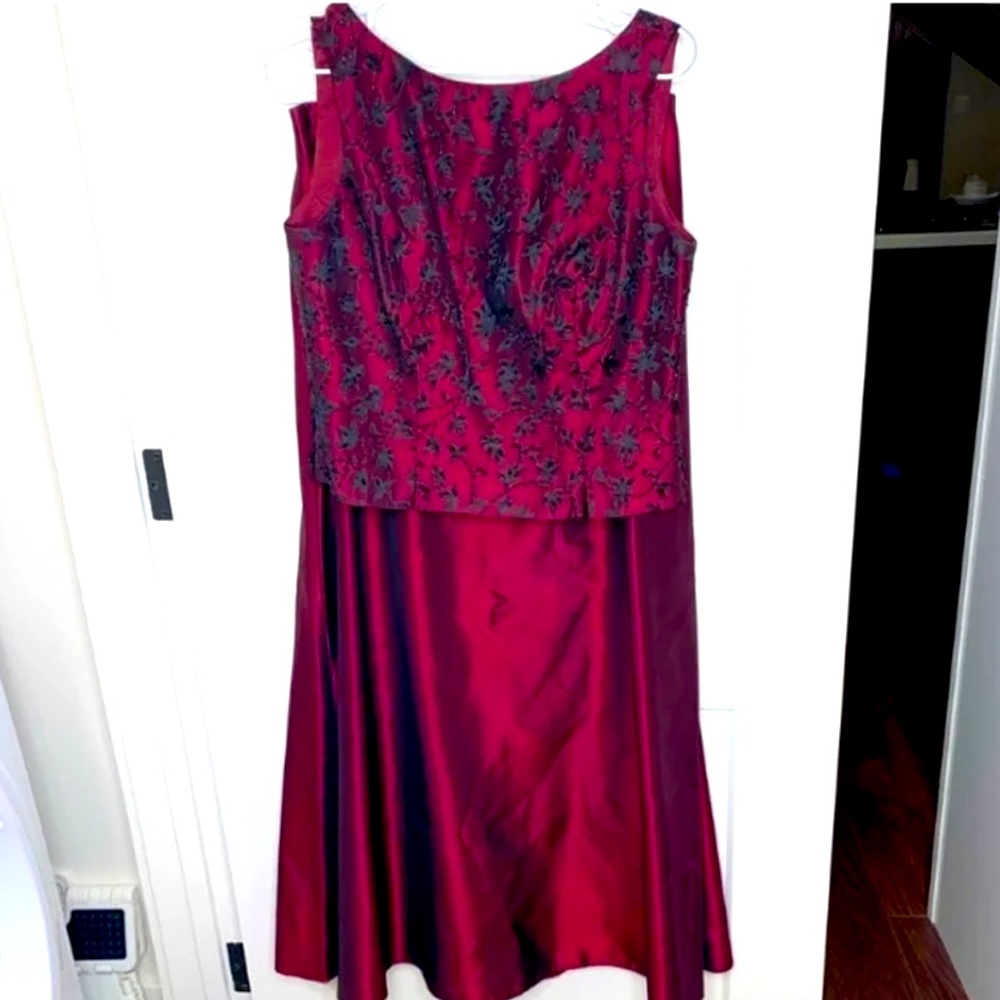 JS Collection Petite Two Piece Beaded Formal Dress